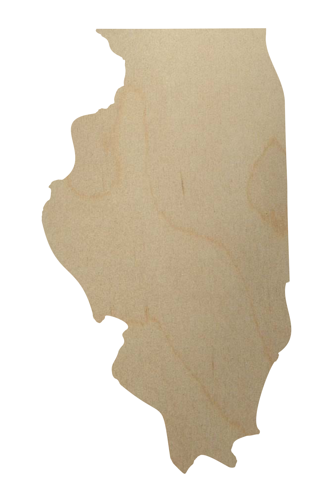 Illinois State Wood Shape Cutout Wooden Illinois State Cutout