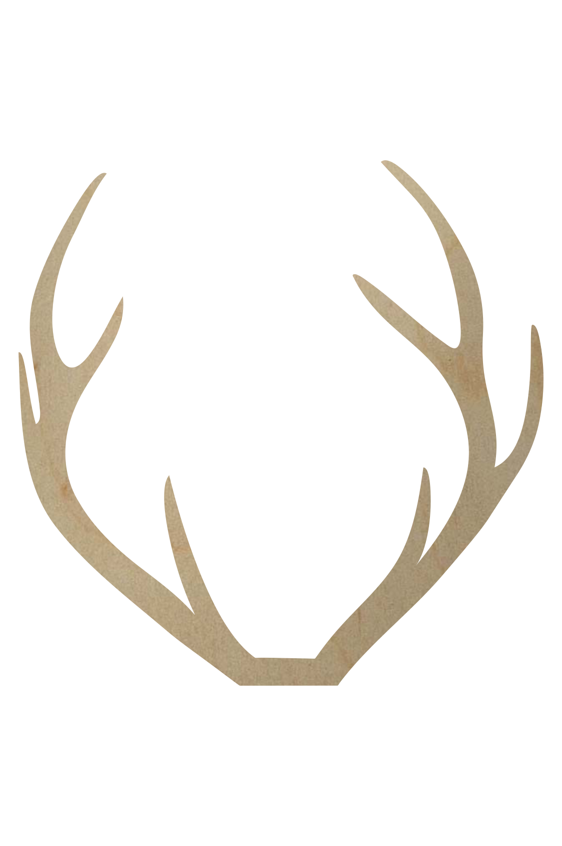 wooden deer antler shape